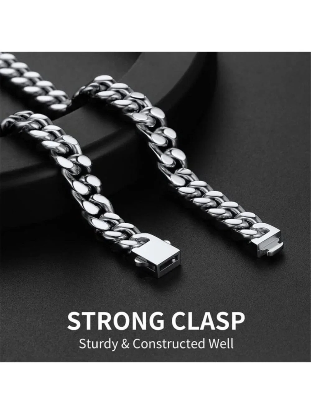 Men's 9mm Cuban Link Chain Miami Stainless Steel No Tarnish